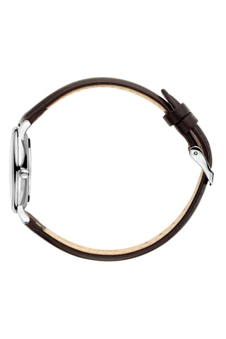 Reloj de cuarzo de piel Koltur - Marrón y plateado