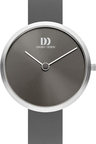 Reloj de cuarzo de piel Centro - Gris y plateado