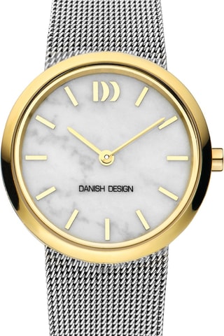 Reloj de cuarzo de acero Rome - Plateado y dorado