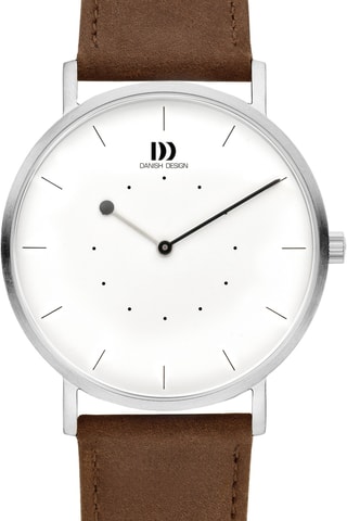 Reloj de cuarzo de piel On The Dot - Marrón y plateado