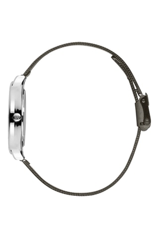 Reloj de cuarzo de acero Georgia - Plateado