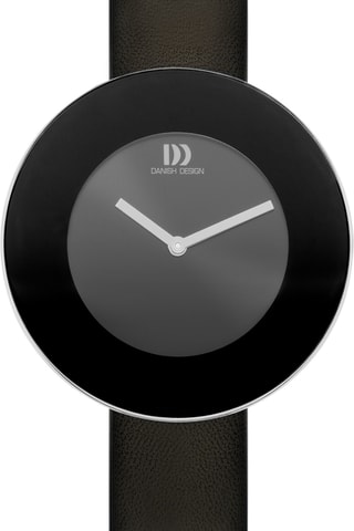 Reloj de cuarzo de piel - Negro