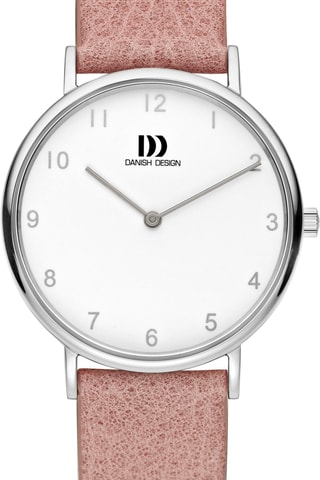Reloj de cuarzo de piel Sydney - Rosa y plateado