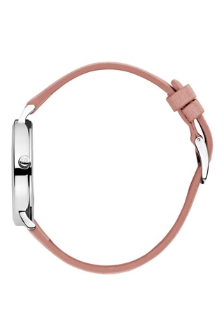 Reloj de cuarzo de piel Sydney - Rosa y plateado