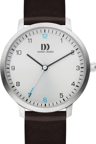 Reloj de cuarzo de piel - Marrón y plateado