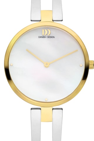 Reloj de cuarzo de acero Rachel - Plateado y dorado