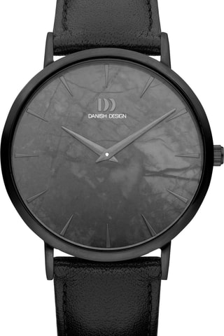 Reloj de cuarzo de piel Shanghai - Negro