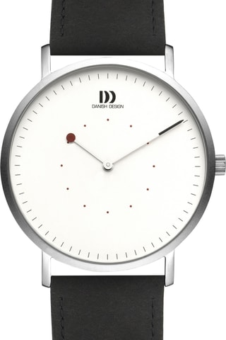 Reloj de cuarzo de piel On The Dot - Negro y plateado