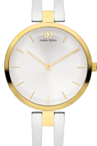 Reloj de cuarzo de acero Rachel - Plateado y dorado