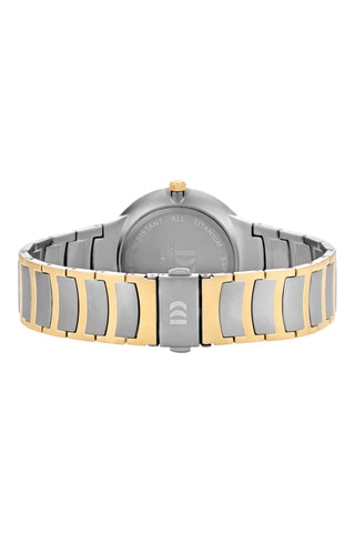 Reloj de cuarzo de titanio Farø - Plateado y dorado