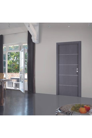 Bloc-porte d'intérieur Seymour - Imitation chêne cendré - 93 x 204 cm