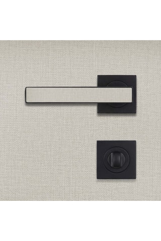Poignée à condamnation - Finition aspect textile opale - Pour porte de 30 à 50 mm