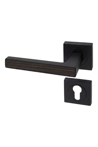 Poignée de porte à cylindre - Finition aspect chêne cendré - Pour porte de 30 à 50 mm