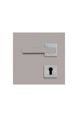 Poignée à cylindre Premium - Chromé et imitation cuir argile - Porte de 30 à 50 mm