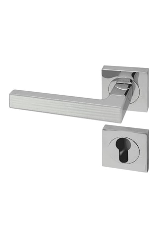 Poignée à cylindre Premium - Chromé et chêne blanc - Porte de 30 à 50 mm