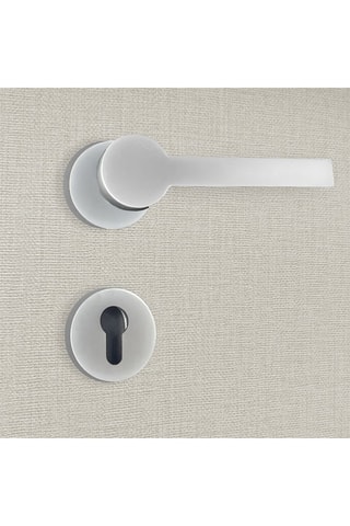 2 poignées de porte à cylindre Marina - 14,6 x 5,2 x 4,1 cm - aspect chrome mat