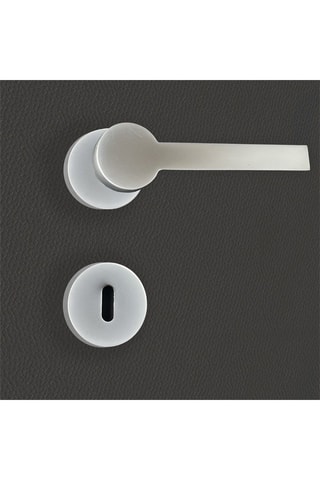 2 poignées de porte à clé Marina - 14,6 x 5,2 x 4,1 cm - aspect chrome mat