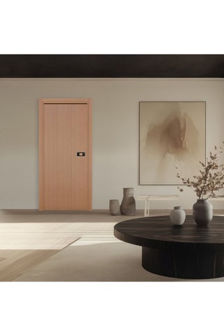 Bloc-porte d'intérieur Miro avec poignée Exclusive - Imitation chêne gris et noir - 73 x 204 cm
