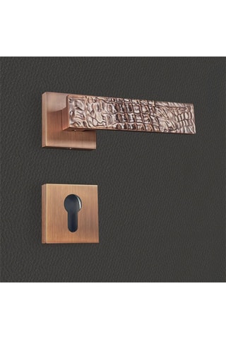 2 poignées de porte à cylindre Bruna - 13,4 x 5,8 x 4 cm - aspect bronze brossé