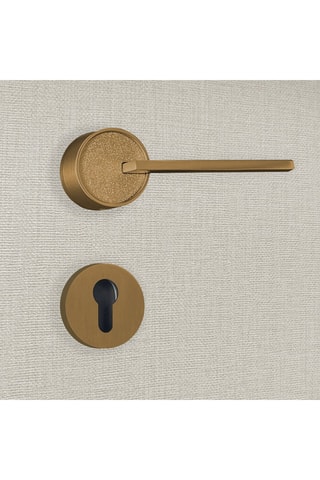 2 poignées de porte à cylindre Gulia - 12,6 x 5,5 cm - aspect or