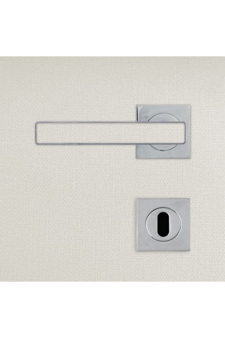 2 poignées de porte à clé Premium - 12 x 5,8 x 4,7 cm - décor textile perle