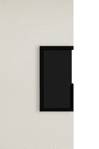 Poignée rectangulaire pour porte coulissante Design - Noir mat - Pour porte de 40 mm