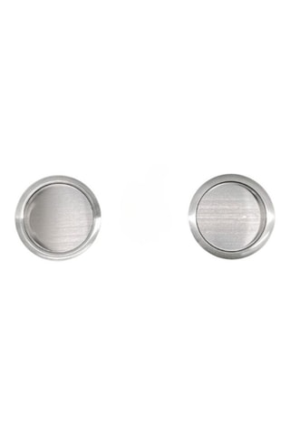 Poignée cuvette encastrée ronde - Chrome mat - Toutes portes coulissantes