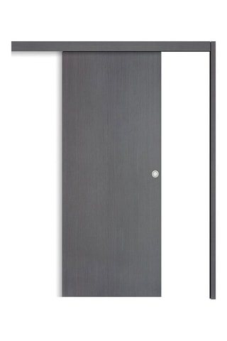 Porte coulissante en applique Miro - Imitation chêne cendré - 83 x 204 cm
