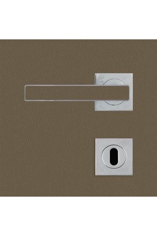 2 poignées de porte à clé Premium - 12 x 5,8 x 4,7 cm - décor cuir lichen