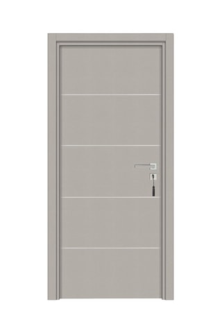 Bloc-porte d'intérieur Seymour - Imitation cuir argile - 73 x 204 cm