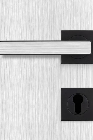 Poignée de porte à cylindre - 12 x 5,8 x 4,7 cm - Finition aspect chêne blanc