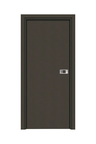 Bloc-porte d'intérieur Miro avec poignée Exclusive - Imitation cuir basalt et gris - 73 x 204 cm