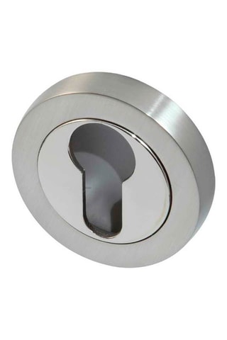 Poignée à cylindre Bergame - Finition satin nickel - Porte de 30 à 50 mm