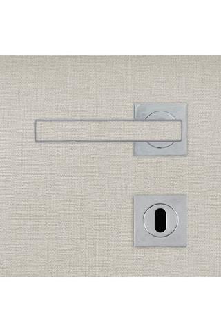 2 poignées de porte à clé Premium - 12 x 5,8 x 4,7 cm - décor textile opale