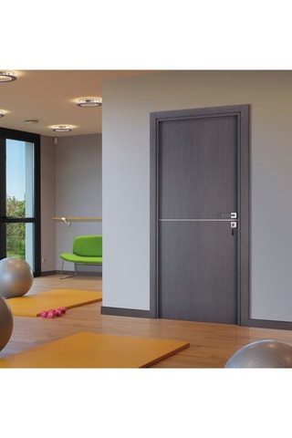 Bloc-porte d'intérieur Riva - Imitation chêne cendré - 73 x 204 cm
