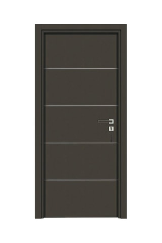 Bloc-porte d'intérieur Seymour - Imitation cuir basalt - 83 x 204 cm