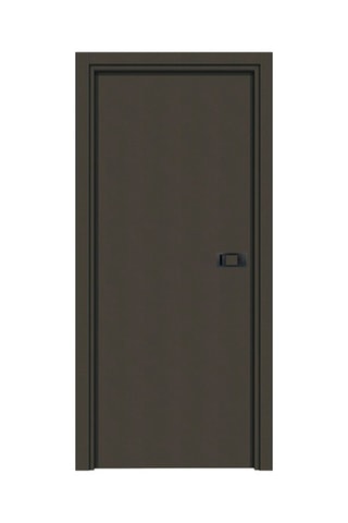 Bloc-porte d'intérieur Miro avec poignée Exclusive - Imitation cuir Basalt et noir - 83 x 204 cm