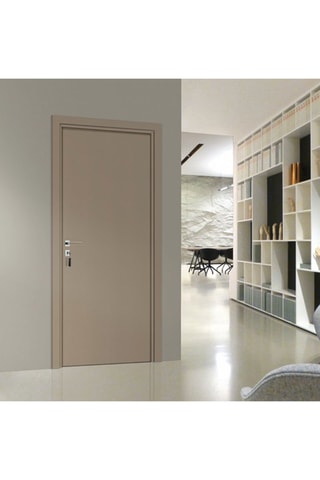 Bloc-porte d'intérieur Miro - Imitation cuir lichen - 83 x 204 cm