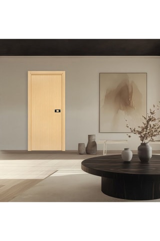 Bloc-porte d'intérieur Miro avec poignée Exclusive - Imitation chêne clair et noir - 93 cm - 93 x 204 cm