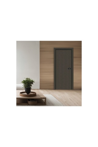 Bloc-porte d'intérieur Miro avec poignée Exclusive - Imitation chêne cendré et noir - 73 x 204 cm
