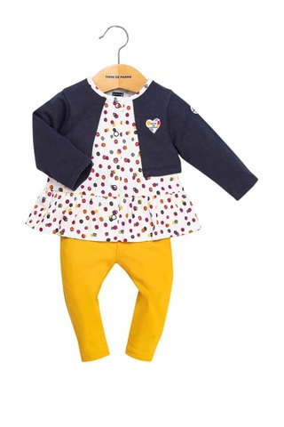 Ensemble 3 pièces - Bleu marine et jaune