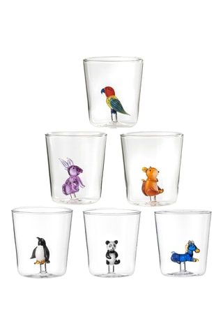6 vasos de vidrio de borosilicato Pet Friends - 30 cl