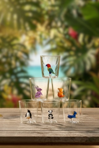 6 vasos de vidrio de borosilicato Pet Friends - 30 cl