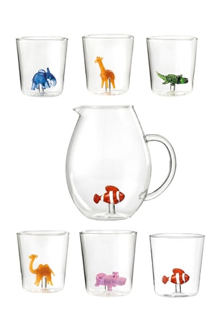 Vasos y jarra Savana Family - 7 piezas