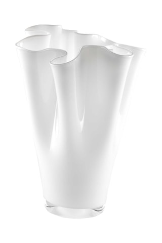 Jarrón - 19 x 19 x 30 cm - Blanco