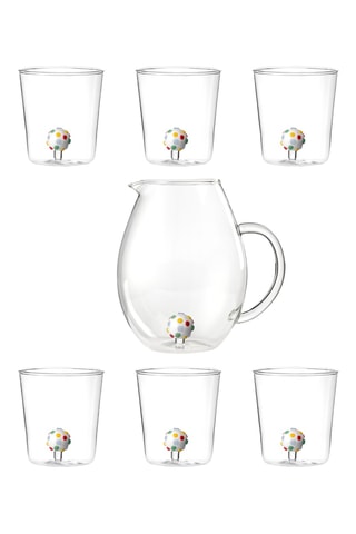 Vasos y jarra Candies - 7 piezas