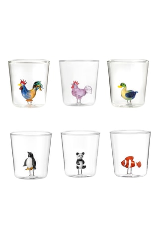 6 vasos de vidrio de borosilicato Pet Friends - 30 cl