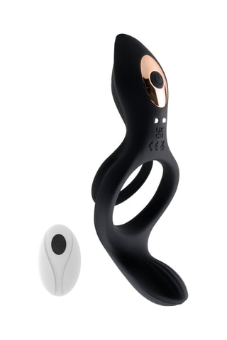 Anello fallico vibrante telecomandato Titan - Nero