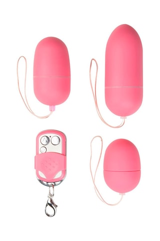 3 uova vibranti telecomandate waterproof - Rosa - 4,5-7,9 cm