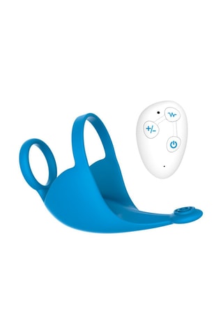 Vibratore e massaggiatore testicoli - Blu - 11,9 cm